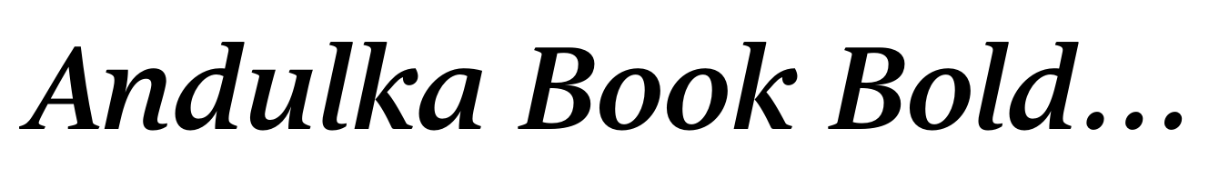 Andulka Book Bold Italic